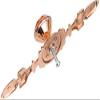 QCKNKMGG Crystal Cabinet and Drawer Pull Handles, 4-Piece Set with Plates, Zinc Alloy, Rose Gold, 170 mm view 3