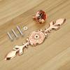 QCKNKMGG Crystal Cabinet and Drawer Pull Handles, 4-Piece Set with Plates, Zinc Alloy, Rose Gold, 170 mm view 4