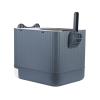 Large Cat Litter Box, Stainless Steel, Automatic Self-Cleaning, 44.5 x 36.5 x 34.5 cm, White view 2