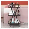 3-Tier Metal Salon Rolling Cart with Storage view 1