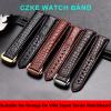 QTYQWC Crocodile Leather Watch Strap for Men and Women for Omega Seahorse Deville, 18/19/20 mm view 2