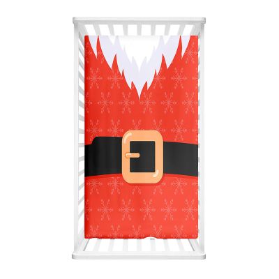 Morbuy Next to Me Crib Sheets, Christmas Prints, Soft Breathable Microfiber, Red, 90 x 55 cm