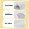 4-Pack U-Shaped White Coral Fleece Facial Towels view 3
