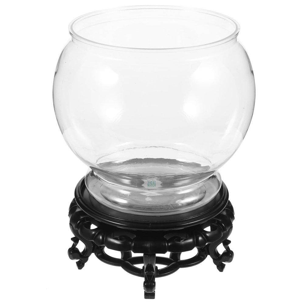 BELLIFFY Small Plastic Fishbowl Desktop Aquarium
