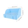 Levemolo Large Plastic Rabbit Cat Litter Box with Removable Grates and Side Fence view 2