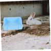 Levemolo Large Plastic Rabbit Cat Litter Box with Removable Grates and Side Fence view 4