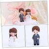 Bride and Groom Cake Toppers, 2-Piece Set, Made of Softkleber view 3