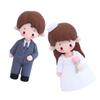 Bride and Groom Wedding Cake Toppers, Soft Adhesive Decor view 1