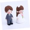 Bride and Groom Wedding Cake Toppers, Soft Adhesive Decor view 4