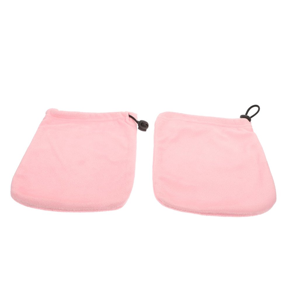 Comfortable Cotton and Plush Hand Care Gloves, Pink, 1 Pair
