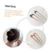 Healeved Gentle U-Shaped Alloy Hairpins, 4-Pack, for Long Hair view 3