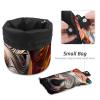 Cosmetic Bag Set, Bucket-Style Travel Makeup Bags, Large Capacity, Soft, Waterproof, Portable, Drawstring, Rhinoceros Pattern, 2-Piece view 4