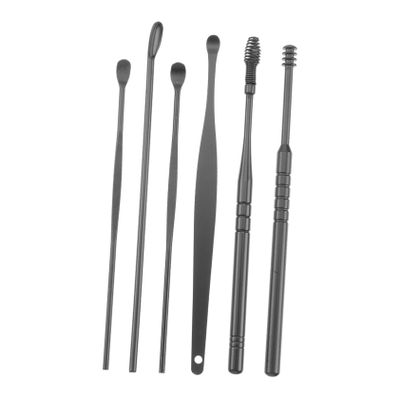 2-Piece Stainless Steel Ear Pick Set with Spiral Design for Ear Care