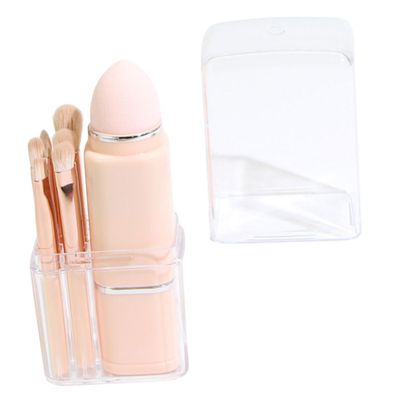 8-in-1 Makeup Brush Set with Double-Ended Cosmetic Brush and Sponge