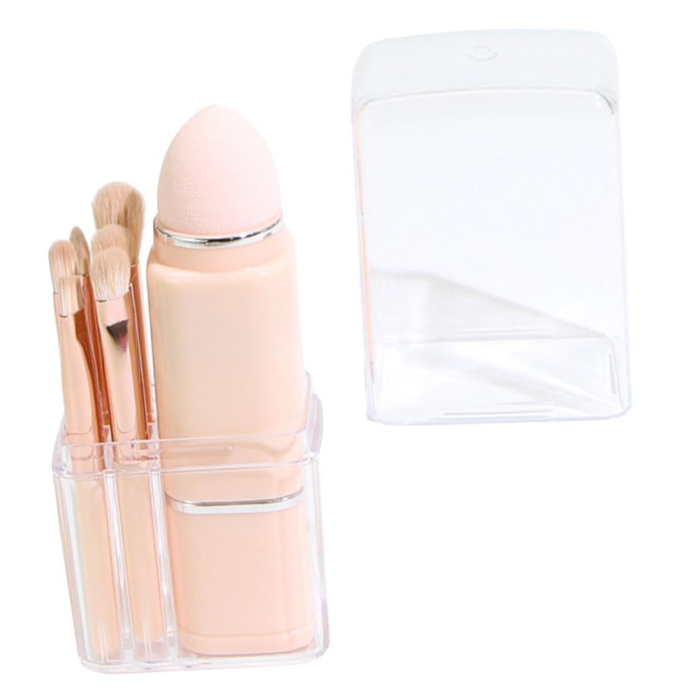 8-in-1 Makeup Brush Set with Double-Ended Cosmetic Brush and Sponge