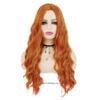 HESHUWEN Long Wavy Orange Wig for Women view 1