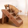Folding Pet Stairs for Small and Medium-Sized Dogs, Brown view 3
