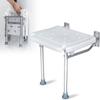 MRKU Folding Shower Chair with Wheels, Wall-Mounted Non-Slip Seat for Older Adults and People with Disabilities view 1