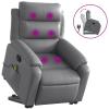 Homgoday Massage Recliner with Backrest, Gray Faux Leather, Model 3205052 view 2
