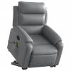 Homgoday Massage Recliner with Backrest, Gray Faux Leather, Model 3205052 view 3