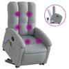Homgoday Reclining Massage Lift Chair, Light Gray Fabric, Model 3204104 view 2