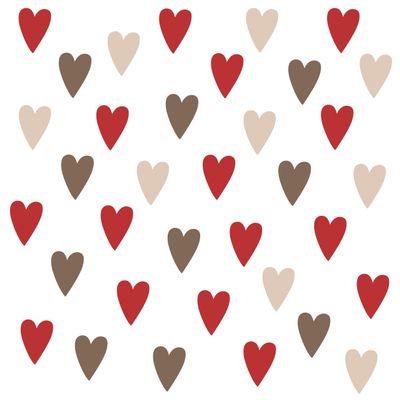 Muralo Wall Decal Set for Boys, Colorful Hearts, UV-Resistant - 60 x 30 cm
