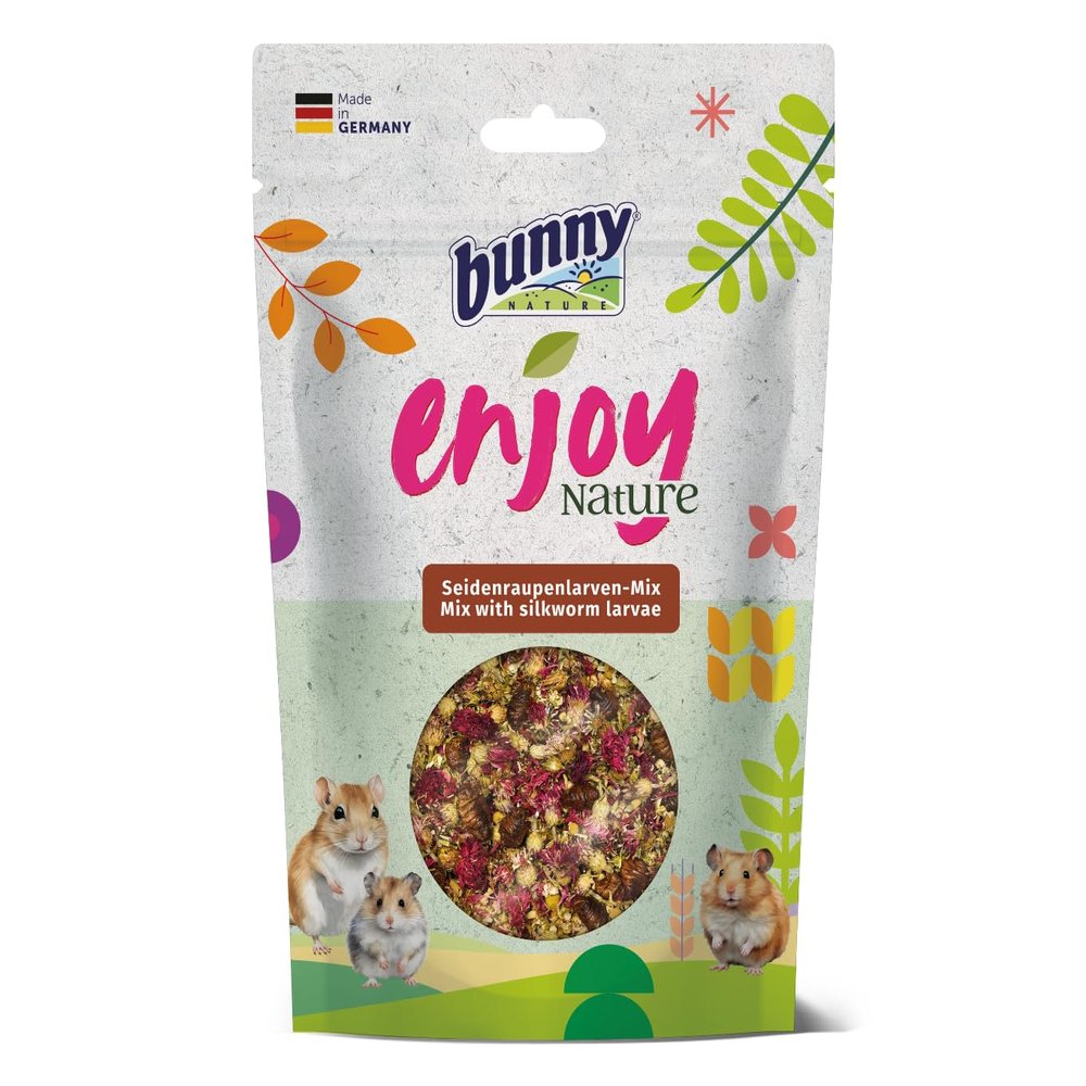 Bunny EnjoyNature Silkworm Larvae Mix | 40 g | Supplement for Rodents