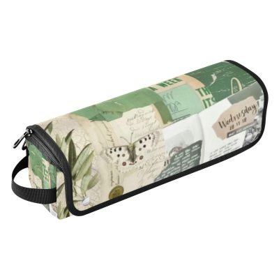 Amooorous Hair Tool Travel Bag for Women with Heat-Resistant Mat, Large Capacity, Organizer for Flat Irons, Curling Irons and Hair Dryers, Colorful English Patchwork Newspaper Design, Portable