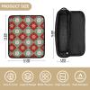 Hair Tools Travel Bag with Heat-Resistant Mat, Red and Green Vintage Floral Pattern view 4