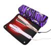 Amooorous 2-in-1 Hair Tool Organizer with Heat Mat, Carrying Case, Waterproof Storage, Y2K Purple Leopard Skull view 2