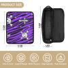 Amooorous 2-in-1 Hair Tool Organizer with Heat Mat, Carrying Case, Waterproof Storage, Y2K Purple Leopard Skull view 4