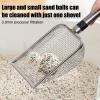 Cat Litter Scoop | Metal Scoop with Nonstick Sieve and Long Handle | Small Holes | Fast Sifting | Deep, Durable Scoop view 2