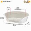 Ferplast Plastic Pet Bed for Cats and Small Dogs, 49 x 36 x 17 cm, Gray view 2