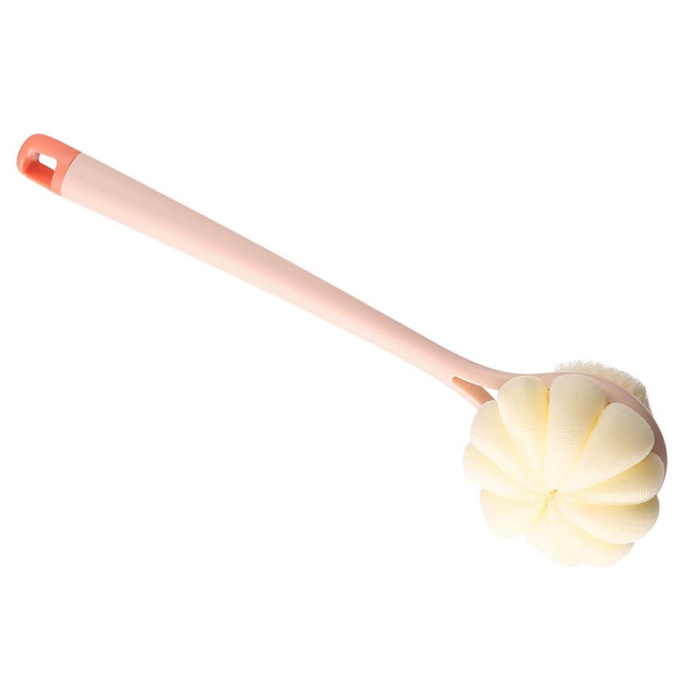 FRCOLOR Long-Handle PP and Nylon Bath Brush for Seniors
