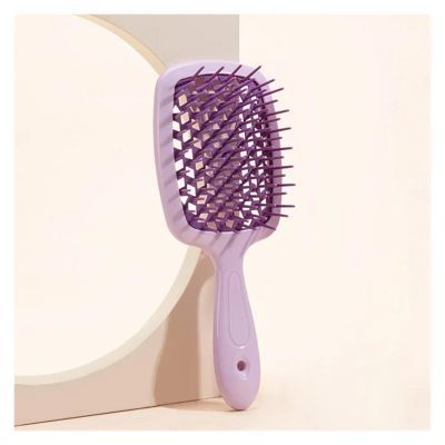 MIUYTRN 1/2-Piece Scalp Massage Comb Set, Hollow Shampoo Massage Comb, Purple