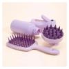 MIUYTRN 1/2-Piece Scalp Massage Comb Set, Hollow Shampoo Massage Comb, Purple view 2