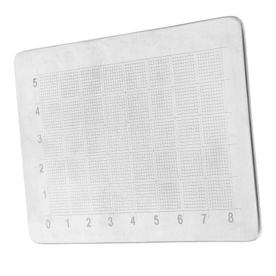 FRCOLOR Double-Sided Stainless Steel Nasal Measurement and Shaping Template
