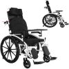 Folding Wheelchair for Adults, Lightweight Portable Transport Wheelchair with Hand Brake view 1