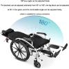 Folding Wheelchair for Adults, Lightweight Portable Transport Wheelchair with Hand Brake view 4