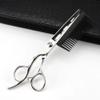SnamicE 6-Inch Professional JP440C Left-Handed Hair Cutting Scissors with Comb, Silver, 2-in-1 view 1