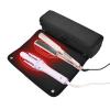 Amooorous Hot Hair Tools Travel Bag with Heat-Resistant Pad, Waterproof, Portable, Flat, for Flat Irons, Curling Irons and Hair Dryers, Black-and-White Line Design view 2