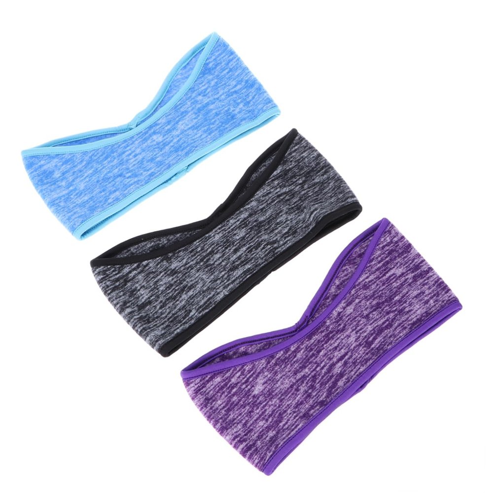 LIFKOME 3-Piece Fleece Headbands for Women, Blue
