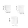 IWOWHERO 3-Piece White Refillable Cream Jars with Lids, ABS Makeup Containers for Cream, Lotion and Balm view 2