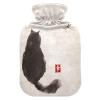 Hot Water Bottle with Cover, Cat Painting, 2 L, Leak-Resistant view 1