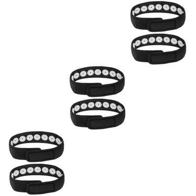 FRCOLOR 3-Piece Massage Headbands, Comfortable Acupressure for Pain Relief, Improved Circulation, Relaxation and Stress Relief, Black