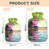 Hot Water Bottle with Cover, Zen Stone Flower, 1 L view 3