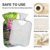 Hot Water Bottle with Cover, Zen Stone Flower, 1 L view 4