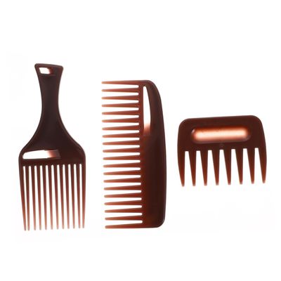 Healeved 3-Piece Hair Comb Set with Wide and Large Teeth for Styling and Care, for Straight and Curly Hair