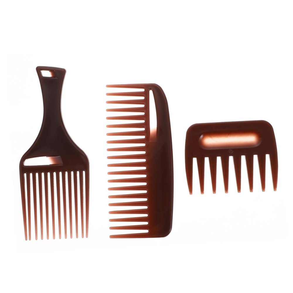 Healeved 3-Piece Hair Comb Set with Wide and Large Teeth for Styling and Care, for Straight and Curly Hair