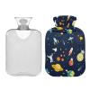 Planet Earth Astronaut Hot Water Bottle with Cover, 1L view 2